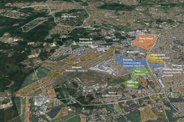 Vu aérienne détaillée de l'OIM Bordeaux Aéroparc - Agrandir l'image, fenêtre modale