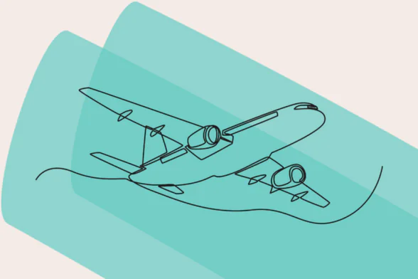 Dessin d'un avion sur un fond bleu - Agrandir l'image, fenêtre modale