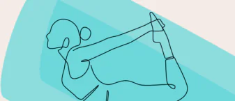 Dessin d'une femme qui fait du yoga