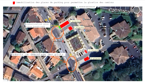  Plan de suppression de 12 places de stationnement place François Mitterrand durant six mois  - PNG - 2.4 Mo